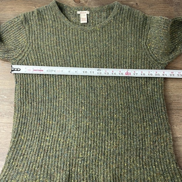 Sundance Merino Wool Blend Green Multi Fleck Ribbed Sweater, size small - Picture 6 of 9